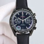 Omega Speedmaster 9300 Movement 44.25MM Black Fabric Replica Dark Blue Watch